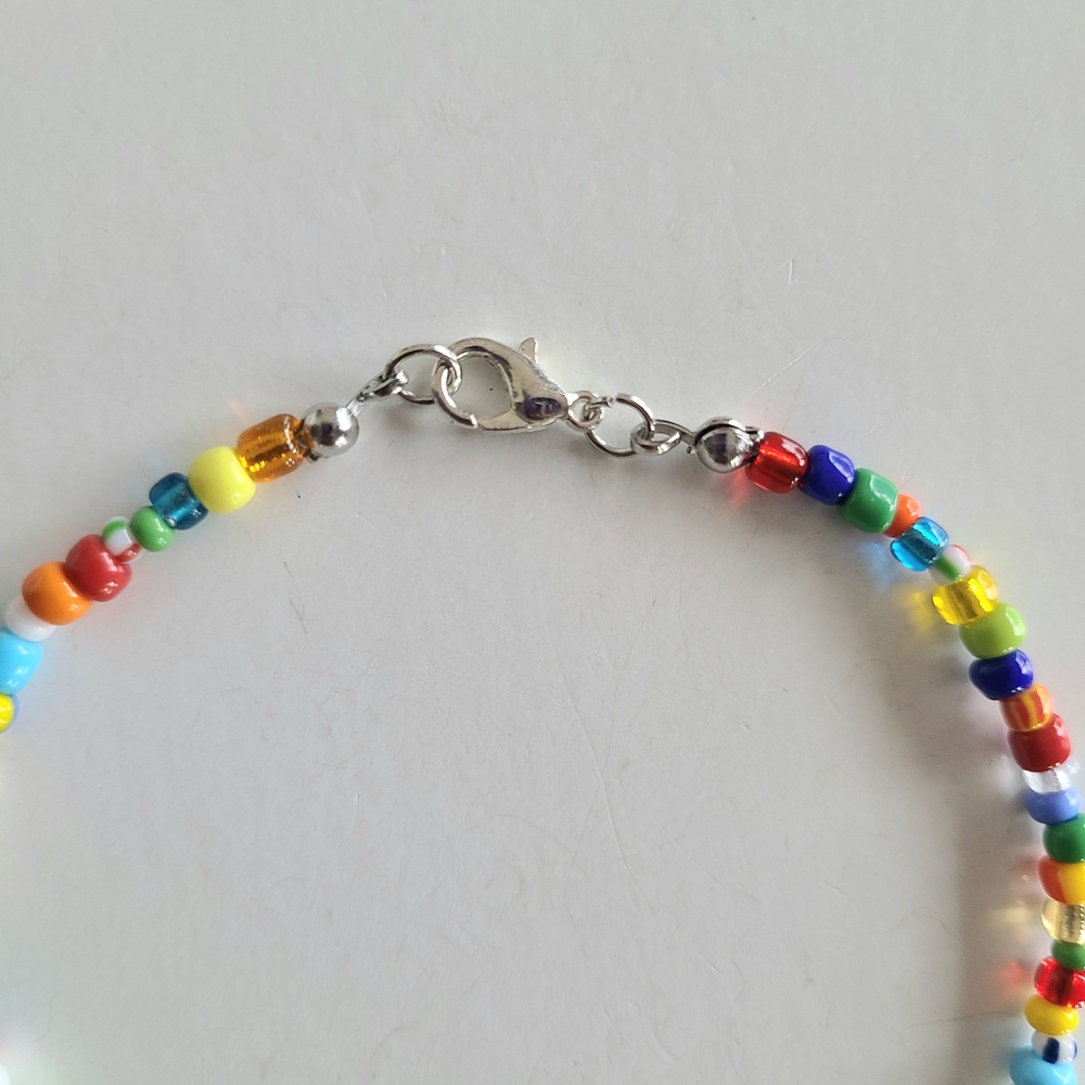 Boho Multicolor Beaded Anklet Bracelet - Picture 5 of 8